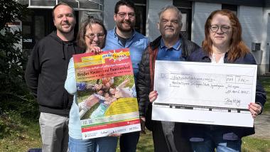 Foto von links: Julian Prete (KJA), Ute Klein, Daniel Hermanns (KJA), Gerd Brems, Nina Brattig